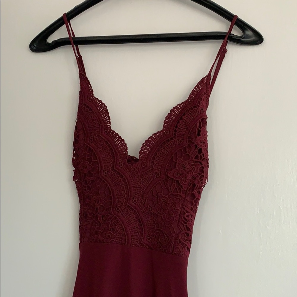 Burgundy bridesmaid dress
